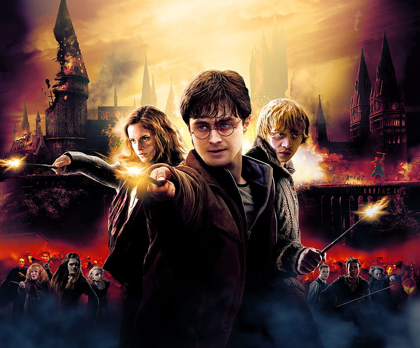 125692 Potter and the Deathly Hallows, Watson, harry potter ron weasley hermione granger HD wallpaper
