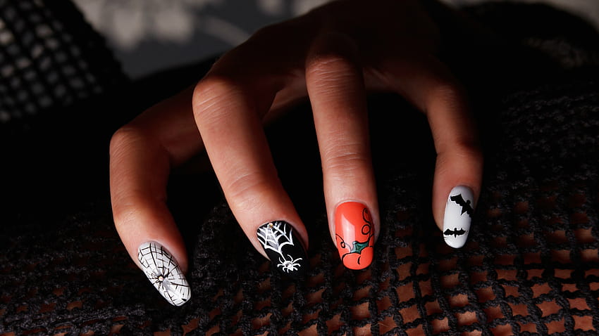 18 ideas de arte de uñas de Halloween que te harán sentir festivo fondo de pantalla