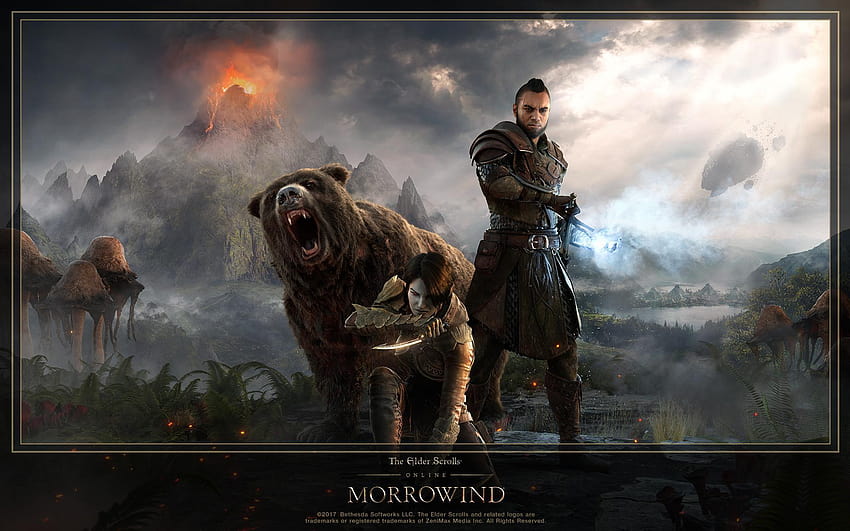 the New ESO: Morrowind Hero Art, morrowind logo HD wallpaper