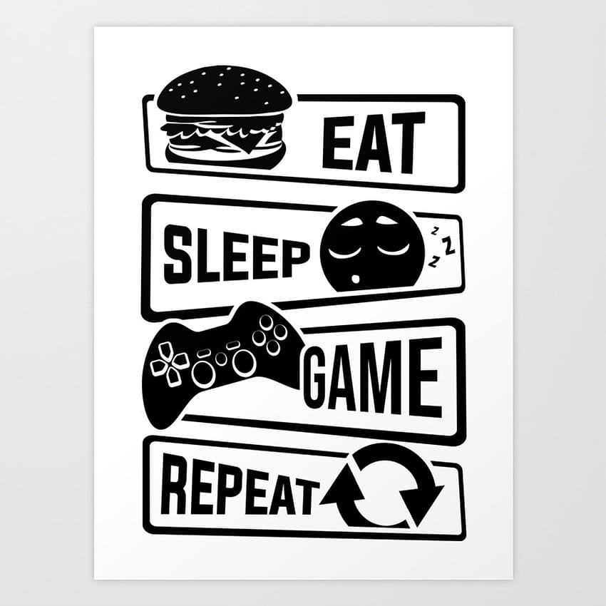 Eat Sleep Game Repeat HD phone wallpaper