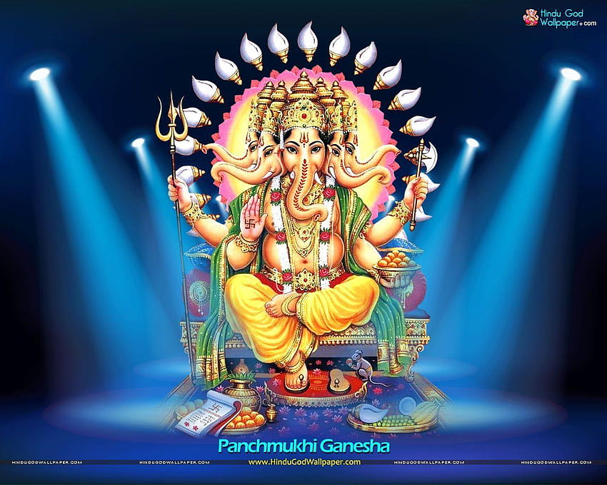 Five Head Ganesha Panchmukhi, ganesh mobile HD wallpaper | Pxfuel