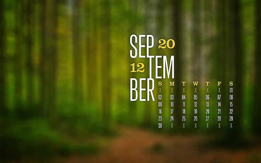 September 2012 Calendar, last day of september HD wallpaper
