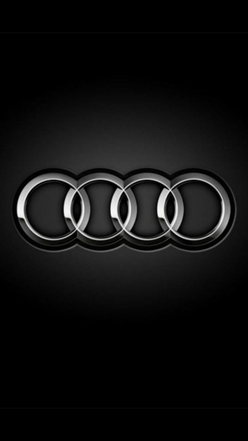 Audi Logo Rings Dark Android, тъмно лого на android HD тапет за телефон
