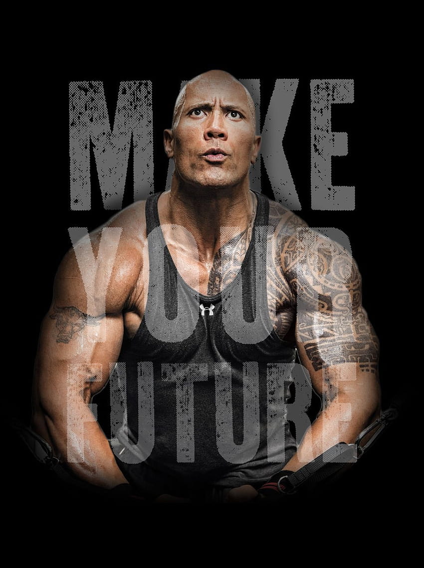 I just want to be happy and healthy, and I'm doing the best I can. Never never never give up., the rock quotes HD phone wallpaper