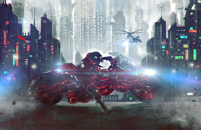 Akira, Cyberpunk, Helikopter, Anime Boys / dan Mobile Backgrounds, cyberpunk boy Wallpaper HD