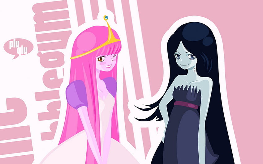 Princess Bubblegum Vampire Queen Adventure Time, 모험 시간 marceline 및 pb HD 월페이퍼