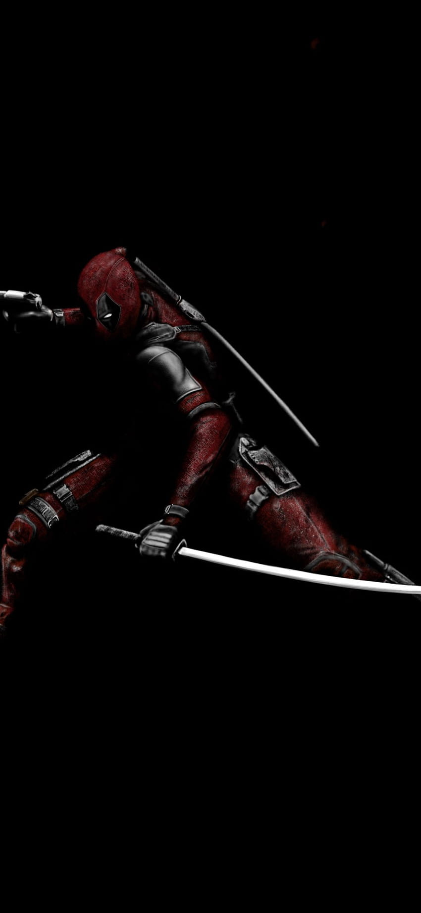 Deadpool with swords, minimal, superhero, dark, art, deadpool iphone x HD  phone wallpaper | Pxfuel