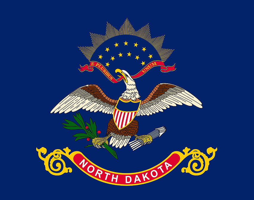 USA North Dakota Flag 3802x2993 HD wallpaper