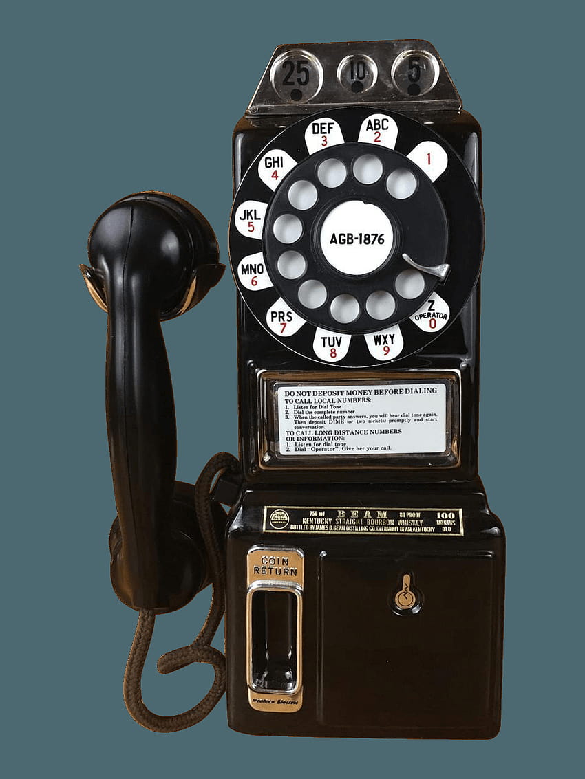 Vintage Jim Beam Payphone Decanter, jim beam iphone HD phone wallpaper