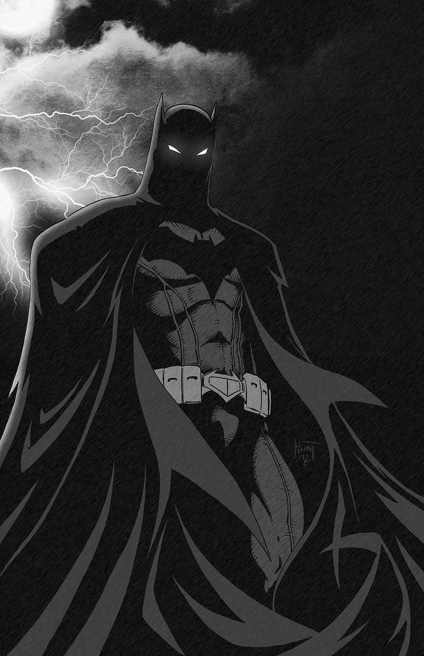 Batman schwarz und weiß HD-Handy-Hintergrundbild