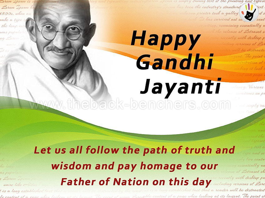On Happy Gandhi Jayanti 2015 HD wallpaper