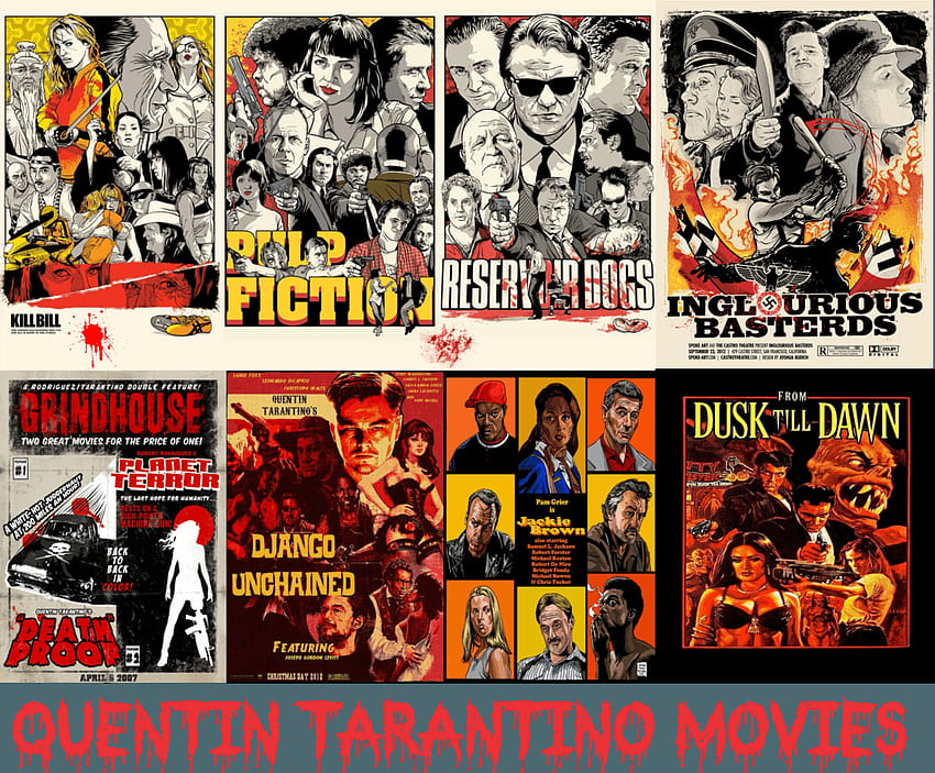 Filmy Quentina Tarantino autorstwa tocaimacomics Tapeta HD