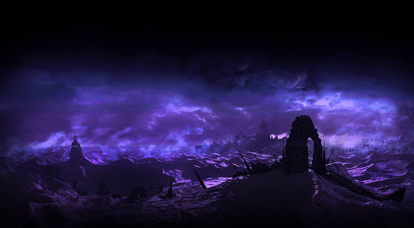 Dark Purple Ästhetisch, ästhetisches Lila HD-Hintergrundbild