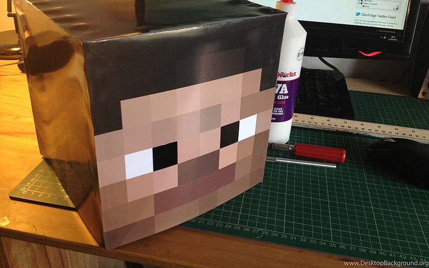 Minecraft steve head mask.JPG ...backgrounds HD wallpaper