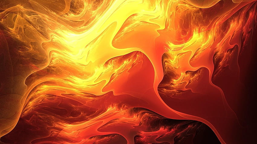 Abstract Fire Red Yellow Burning, red and yellow HD wallpaper
