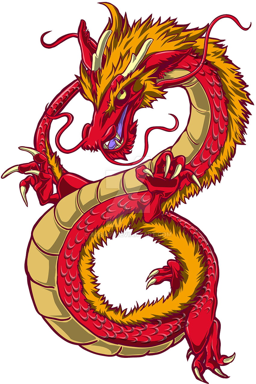 中国のドラゴン、中国の赤いドラゴン HD電話の壁紙