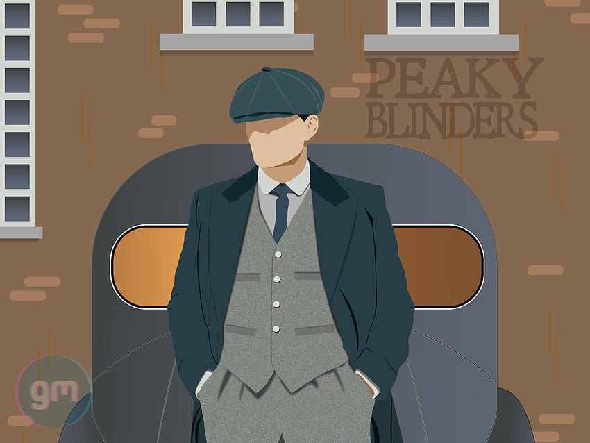 Flache Kunst von Tomas Shelby für Peaky Blinders von GmDesignartsGR auf Dribbble, Peaky Blinders Minimalist HD-Hintergrundbild
