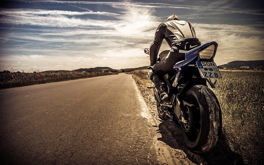Motorrad Full и Hintergrund HD тапет