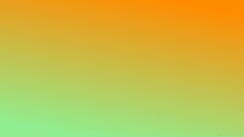Oranye dan Hijau, gradien hijau muda Wallpaper HD