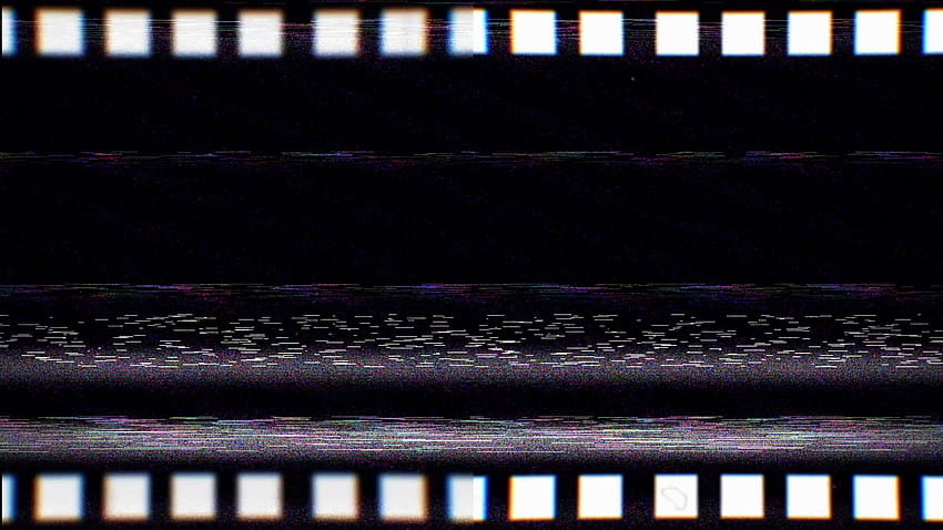 Vintage VHS film strip seamless loop. Old reel overlay with dirt, defects, noise, scratches, camera roll burns, grain and dust. Set TV tape glitch effect looping 3D render on black backgrounds, film roll HD wallpaper