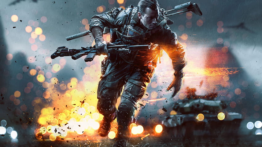 Battlefield Hardline, игра, стрелец, войник, пистолет, огън, стрелба с огън HD тапет