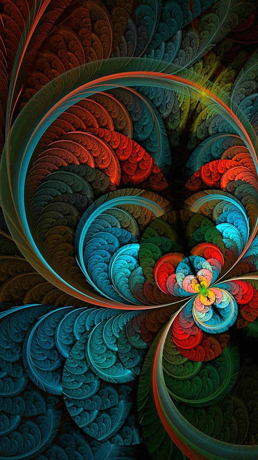 fractal art HD phone wallpaper