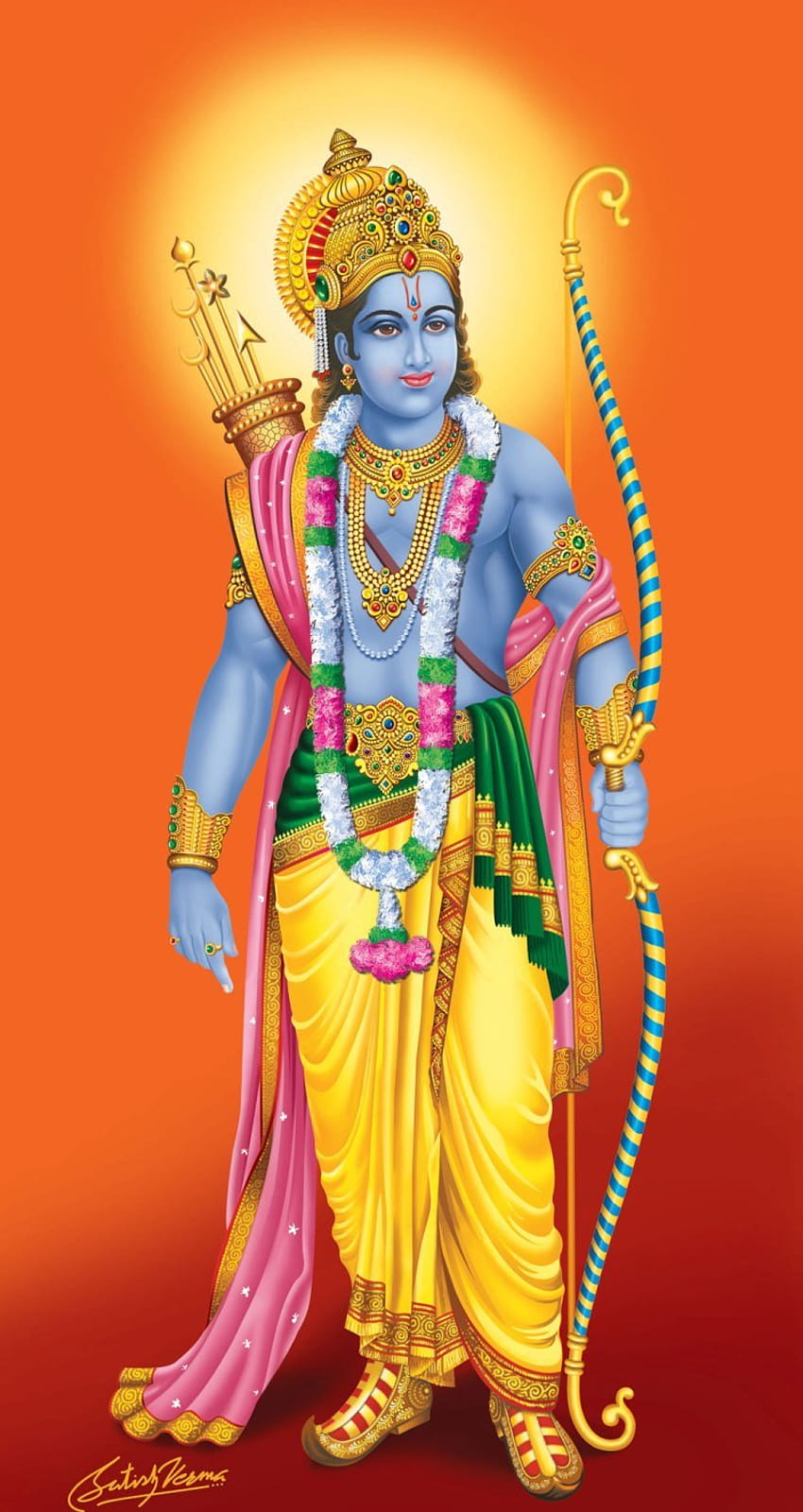 Shri Ram for Mobile Wordzz [750x1412] dla twojego telefonu komórkowego i tabletu, Lord Shri Ram Tapeta na telefon HD