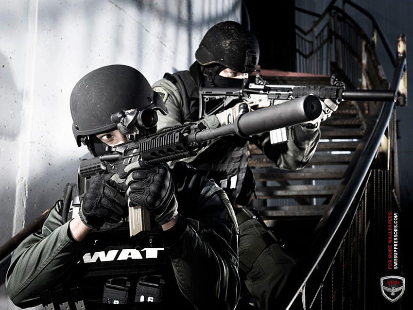 Полицейски SWAT екип, полицаи HD тапет
