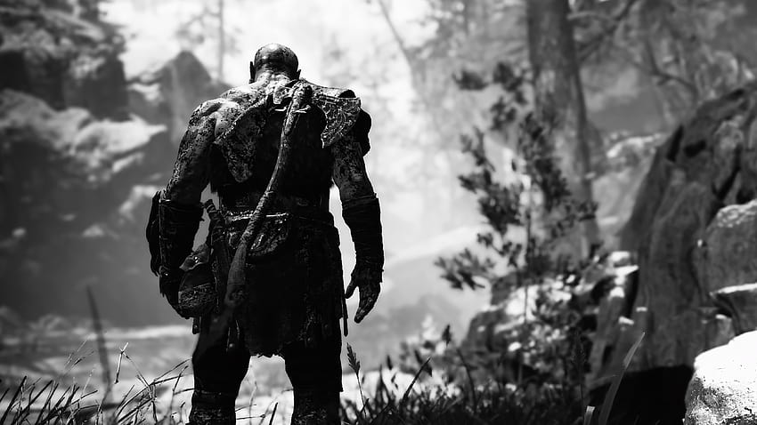 Kratos God of War PS4, Kriegsgott schwarz HD-Hintergrundbild