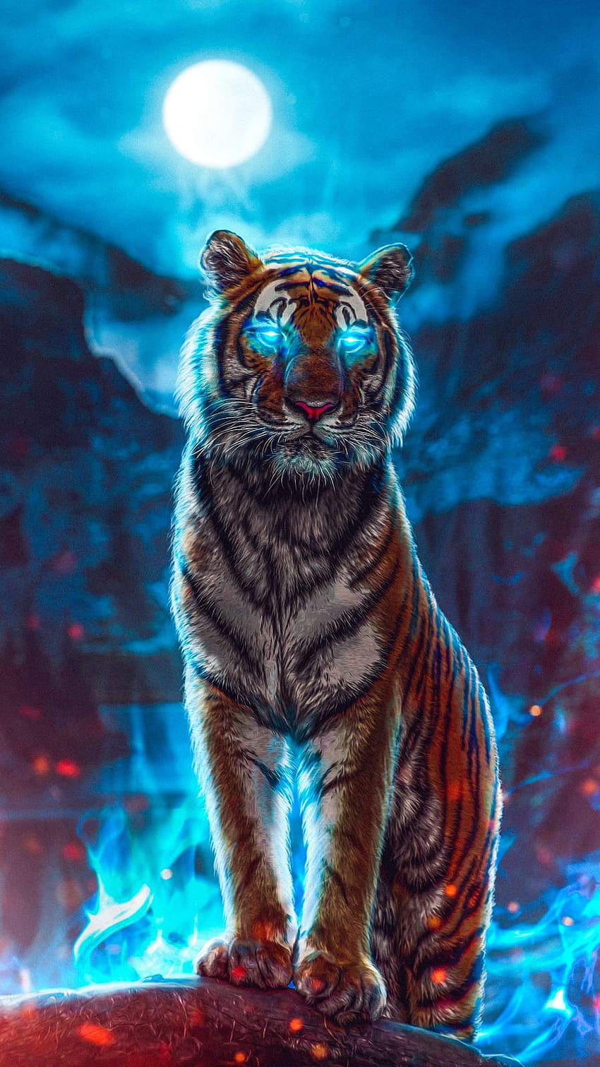 El iPhone del tigre fondo de pantalla del teléfono