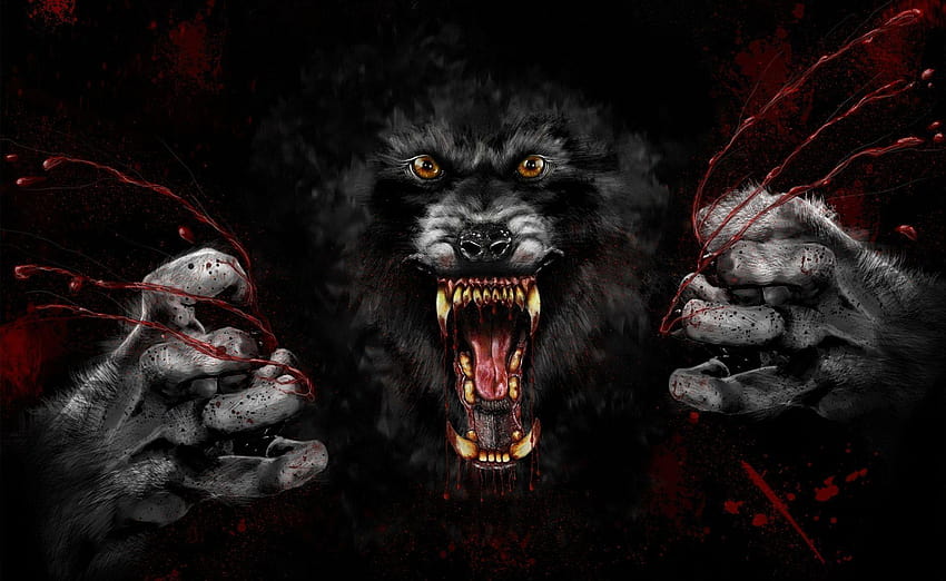 Werewolf High Quality, halloween wolf HD wallpaper