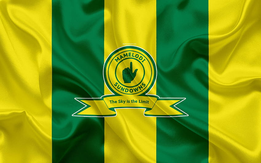 Mamelodi Sundowns FC, logo, green yellow HD wallpaper