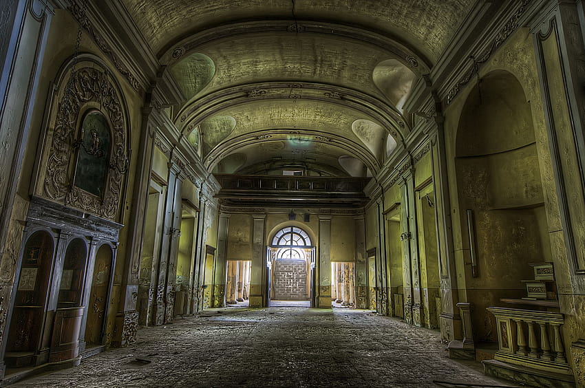 : urban, church, hospital, explorer, Sunday, sanatorium, mental, urbex 2560x1700, mental hospital HD wallpaper