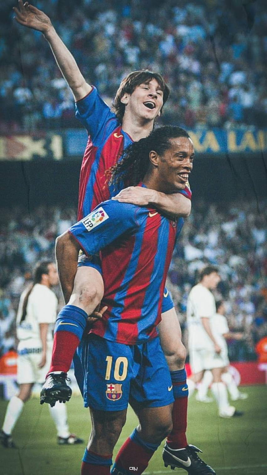 Messi and Ronaldinho by Pampana_10 HD phone wallpaper