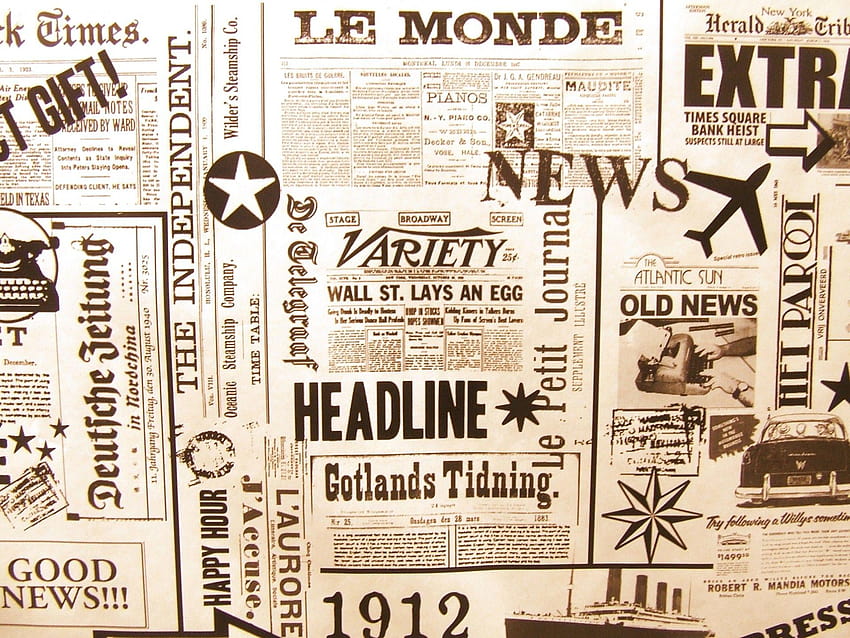3 Antique Newspaper HD wallpaper