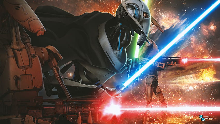 Star Wars: The Clone Wars, general grievous lightsaber HD wallpaper