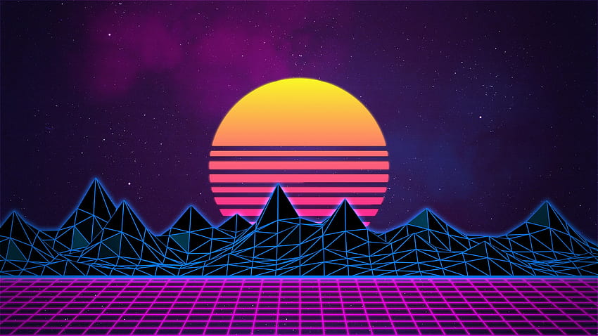 Retro 80s Grid, gaming sunrise retro HD wallpaper | Pxfuel
