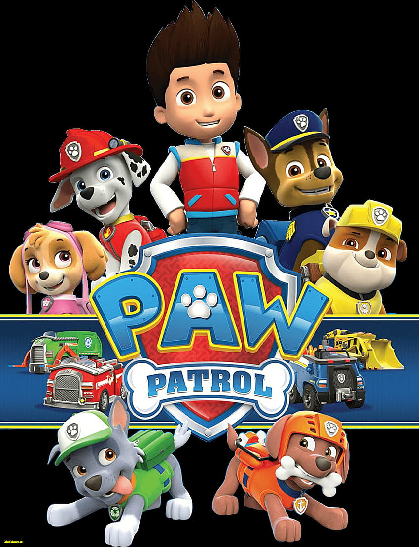 Paw Patrol i tła, mobilny psi patrol Tapeta na telefon HD