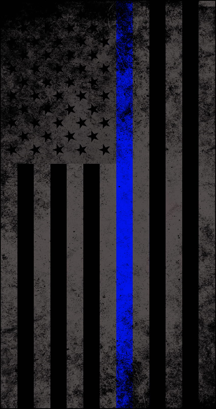 สติ๊กเกอร์ลายธงเส้นบางสีน้ำเงินอเมริกัน วอลล์เปเปอร์โทรศัพท์ HD