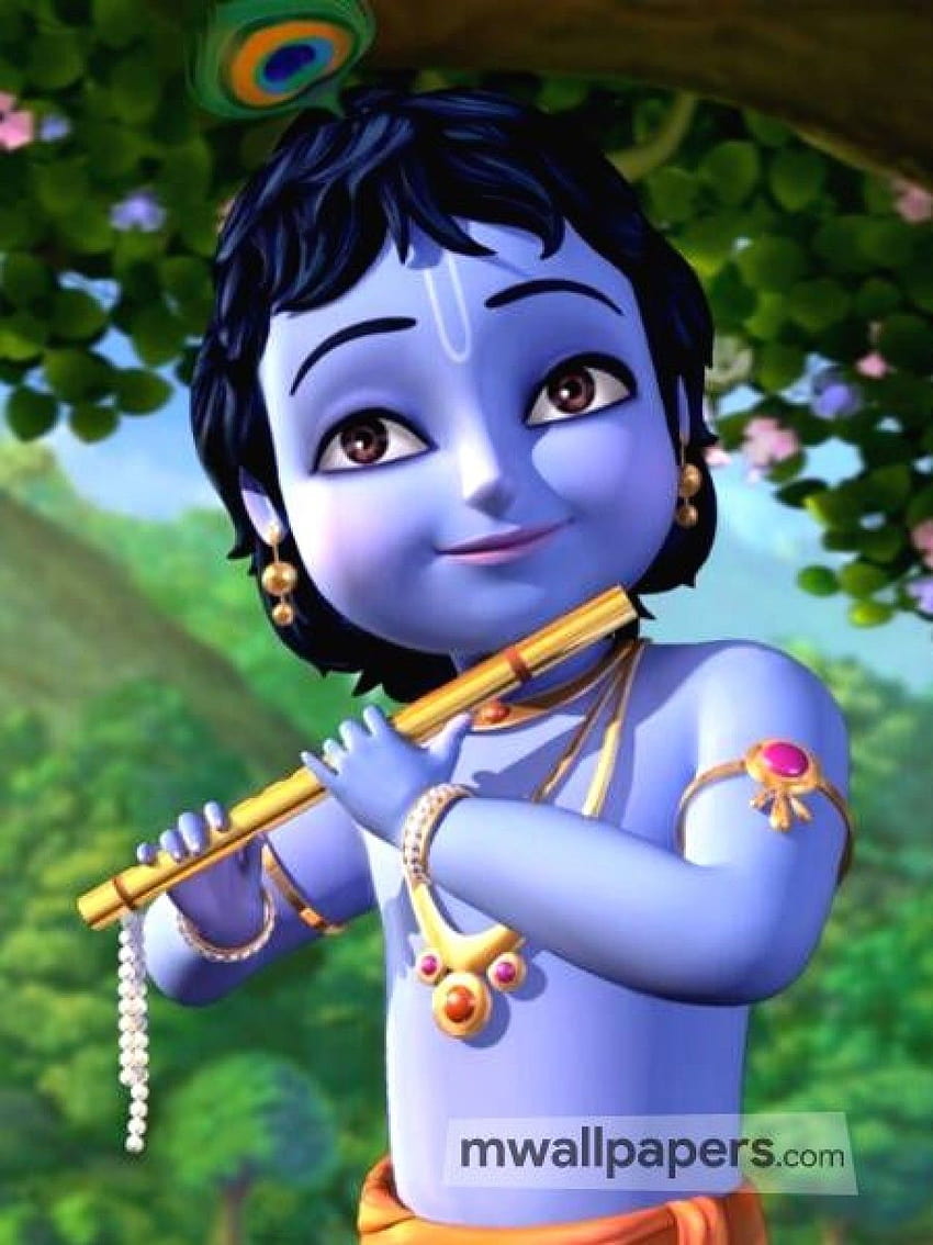 Little Krishna Cute Android/iphone, lord rama cartoon iphone HD ...
