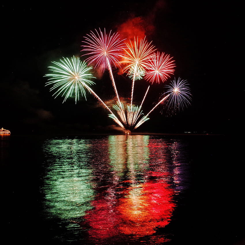 Fuochi d'artificio di Capodanno per Ipad, Iphone e Apple, fuochi d'artificio di buon anno Sfondo del telefono HD