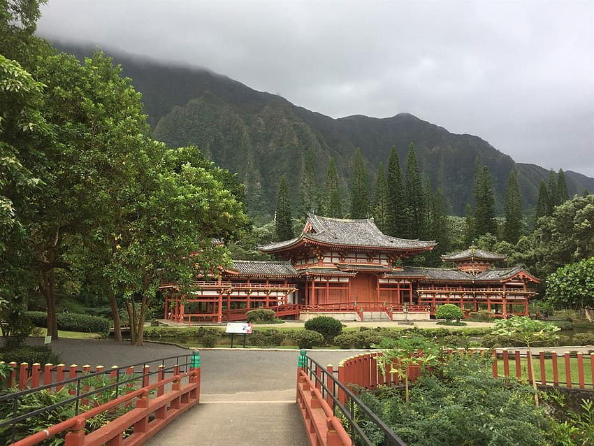 One of Oahu's most genic temples honored with new USPS stamp, the byodo in temple HD wallpaper