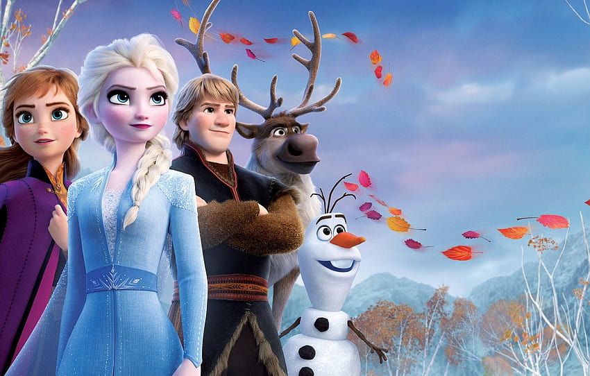 Charaktere, Kaltes Herz 2, Frozen II , Abschnitt фильмы, gefrorene Charaktere HD-Hintergrundbild