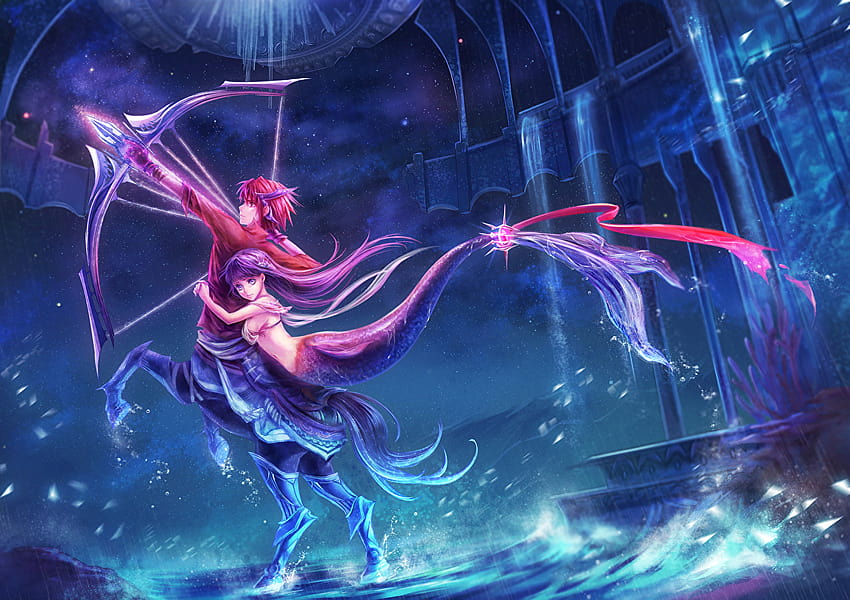Archers Centaurs mermaids teenage guy Anime Girls Fantasy HD wallpaper |  Pxfuel