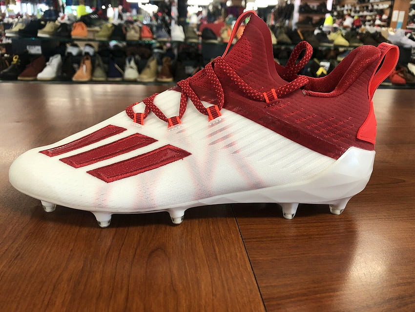 adidas Football Cleats Adizero EF3471 White Red Mens Size 11 for sale online HD wallpaper