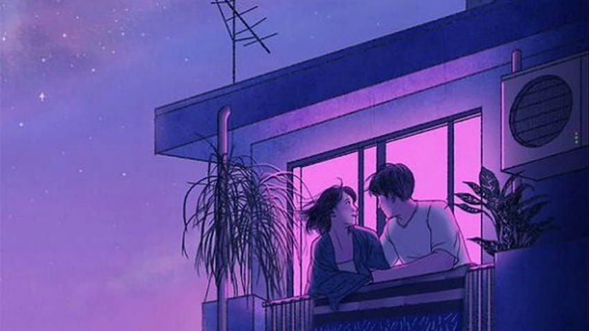 Your smile is my most favorite thing in this world, lofi couple HD wallpaper