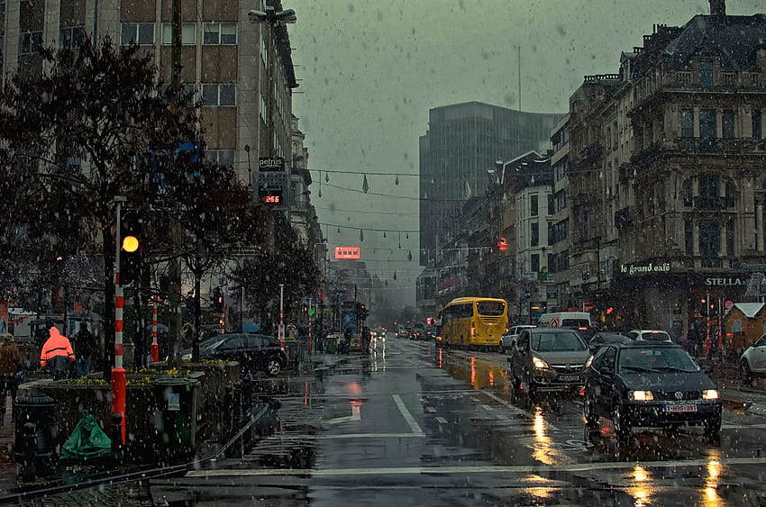 City Rain、美学雨の街 高画質の壁紙