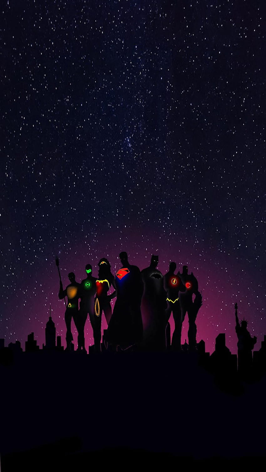 Justice League neon Sfondo del telefono HD