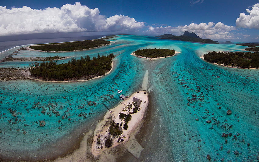 보라보라 프랑스령 폴리네시아의 아름다운 섬 남태평양 HD 월페이퍼
