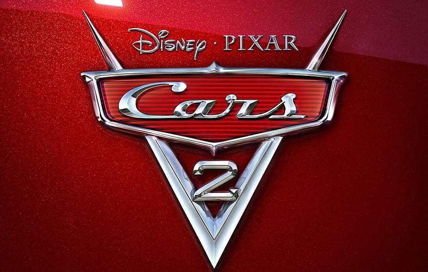 cartoon, pixar, emblem, chrome, disney, cars 2, cars 2, red mother of pearl , section фильмы, cars cartoon red HD wallpaper
